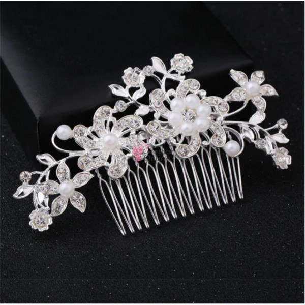 Accesoriu modern pentru decor par CA019 cu Cristale si Perle
